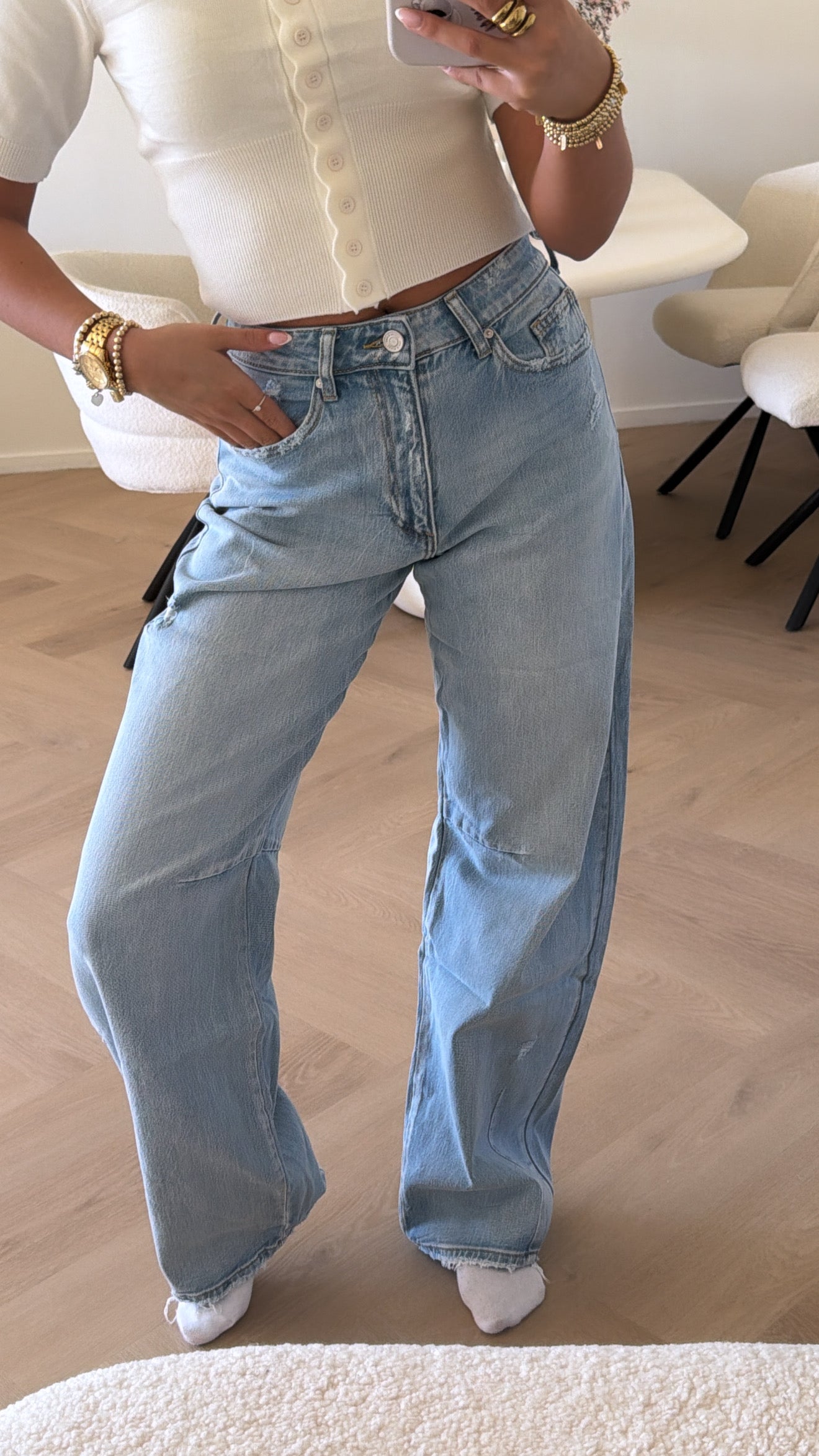 Light Blue Balloon Jeans