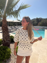 Polka Dot Puff Top