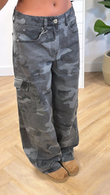 Camo wide leg jeans 7121-2