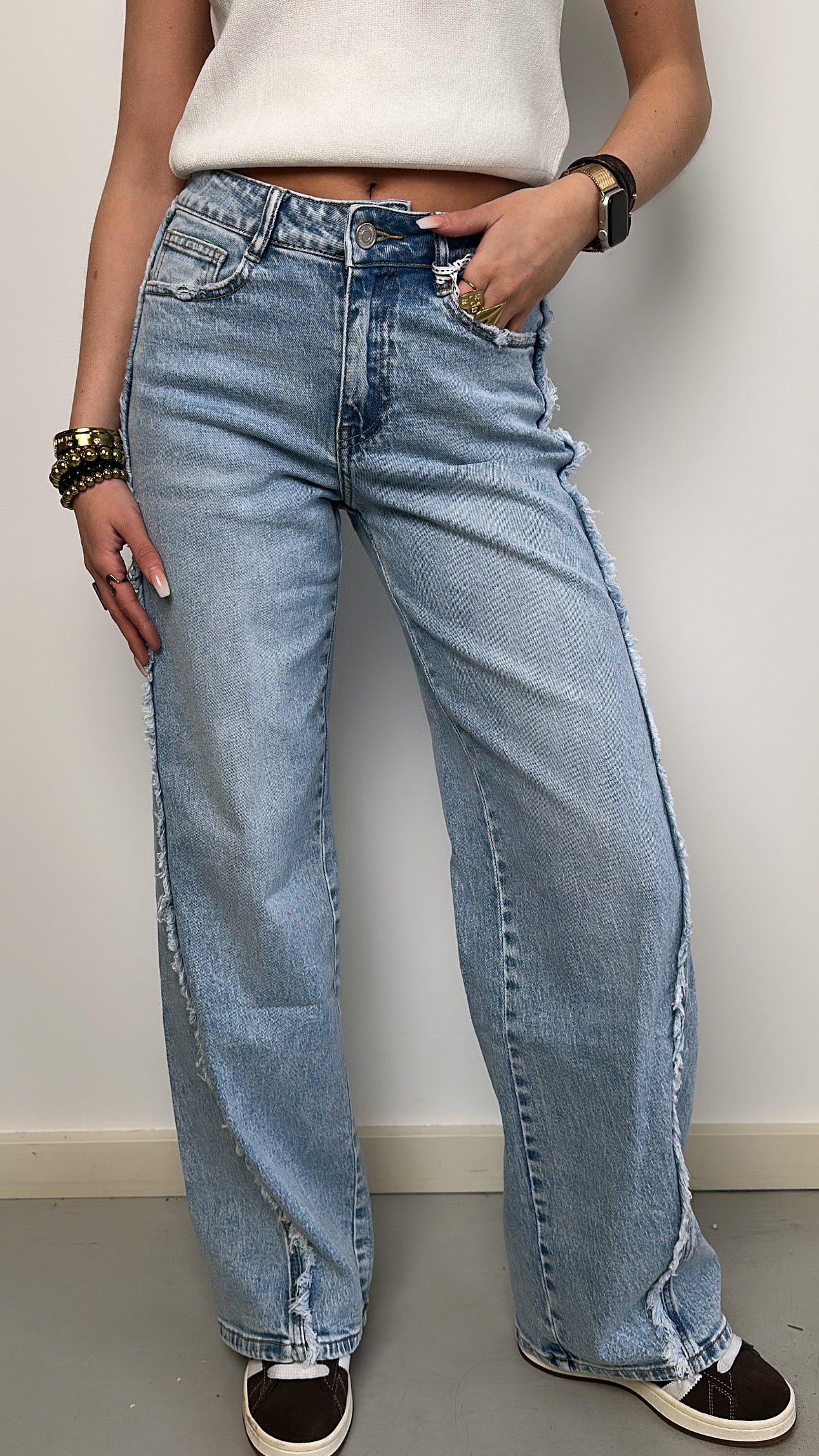 Lou Wide leg jeans - denim