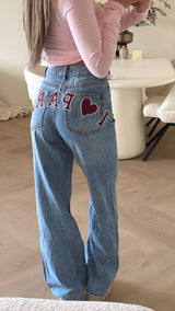 Paris wide leg jeans