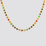 Hartjes ketting kleurrijk