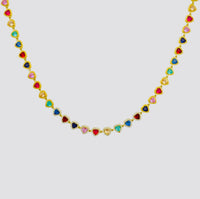 Hartjes ketting kleurrijk