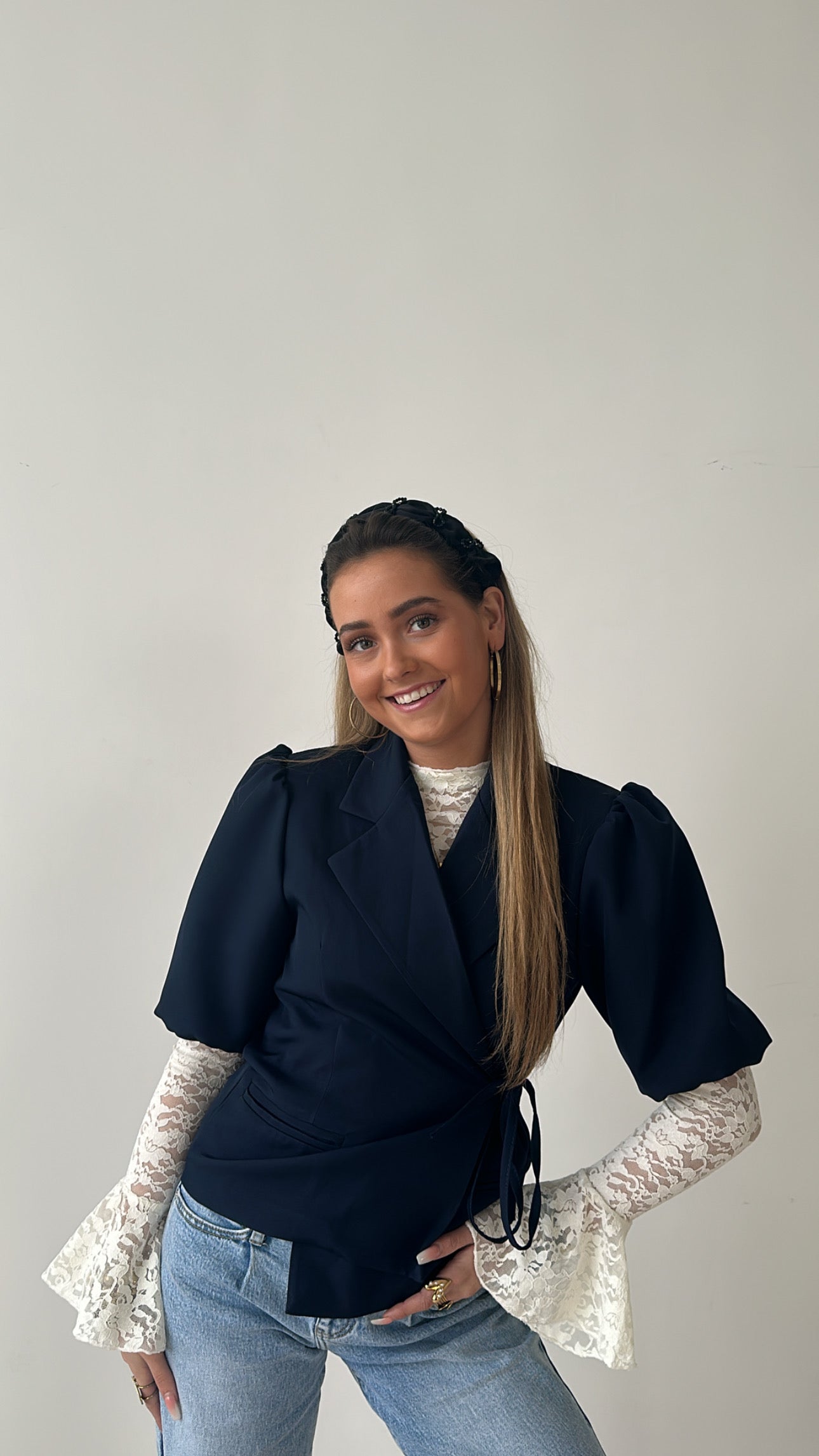 Suus wrapped korte blazer