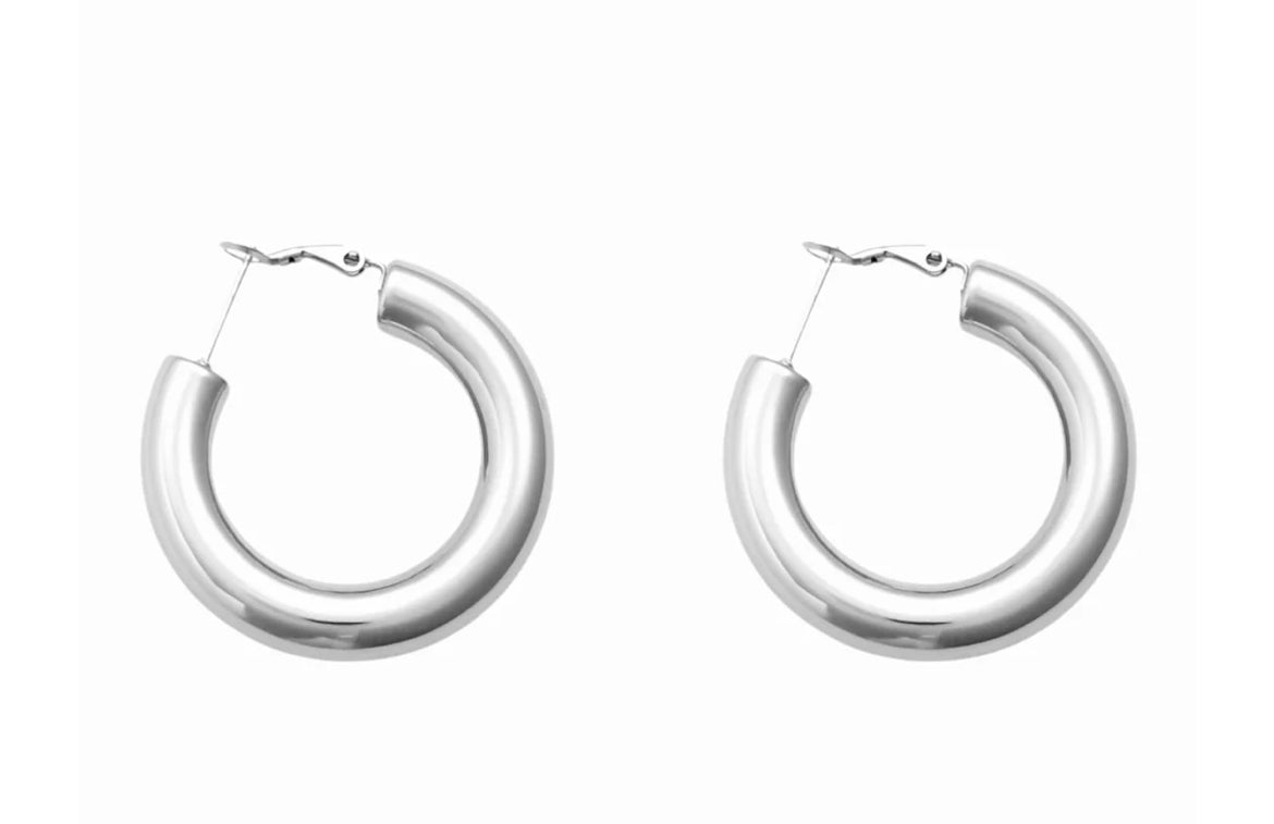 Hoops 50mm - zilver