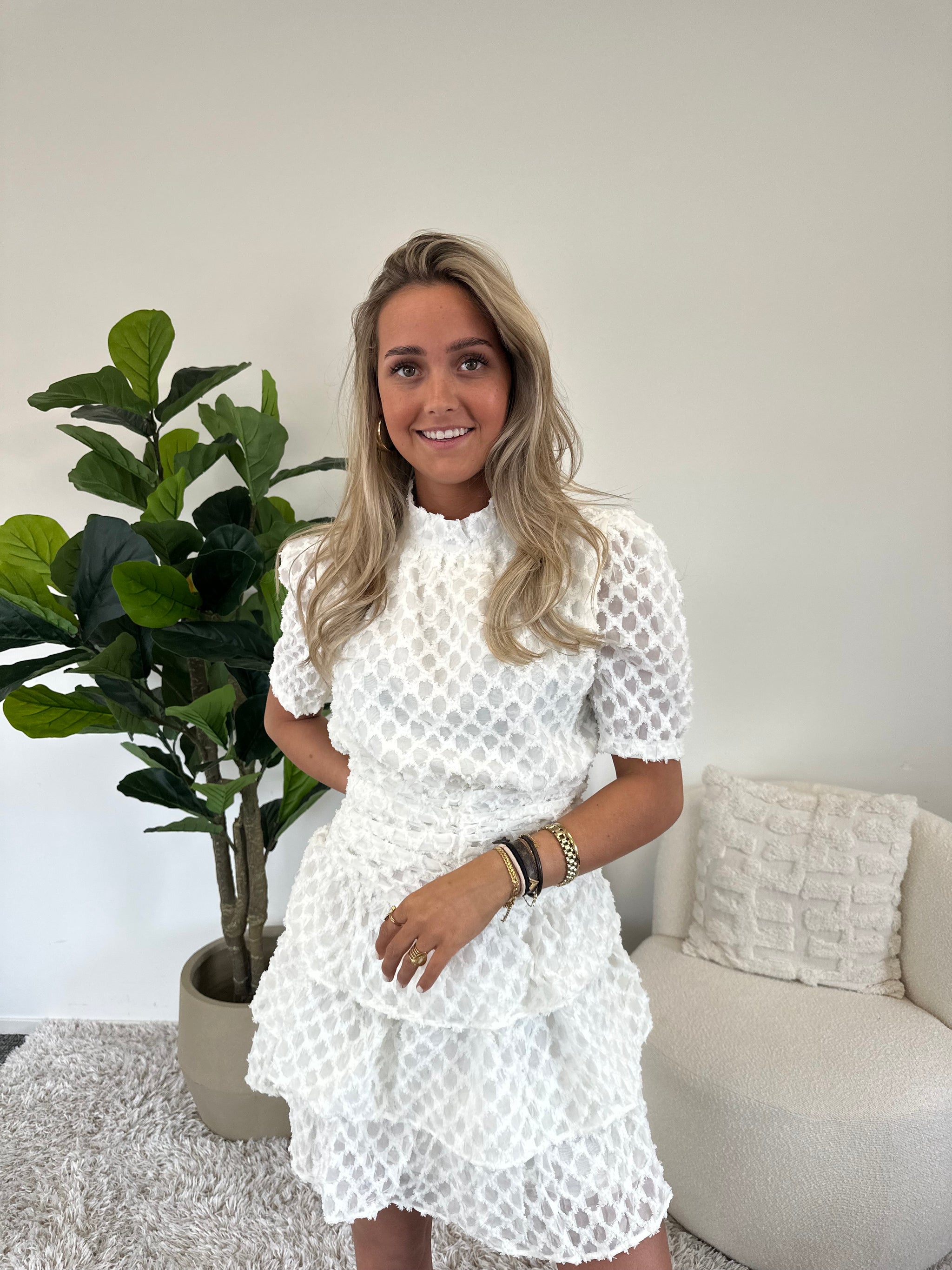 Structured Shirt Dress – White
