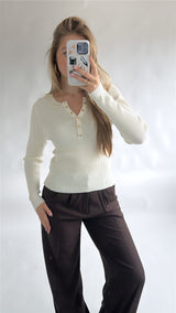 Rib Henley Top