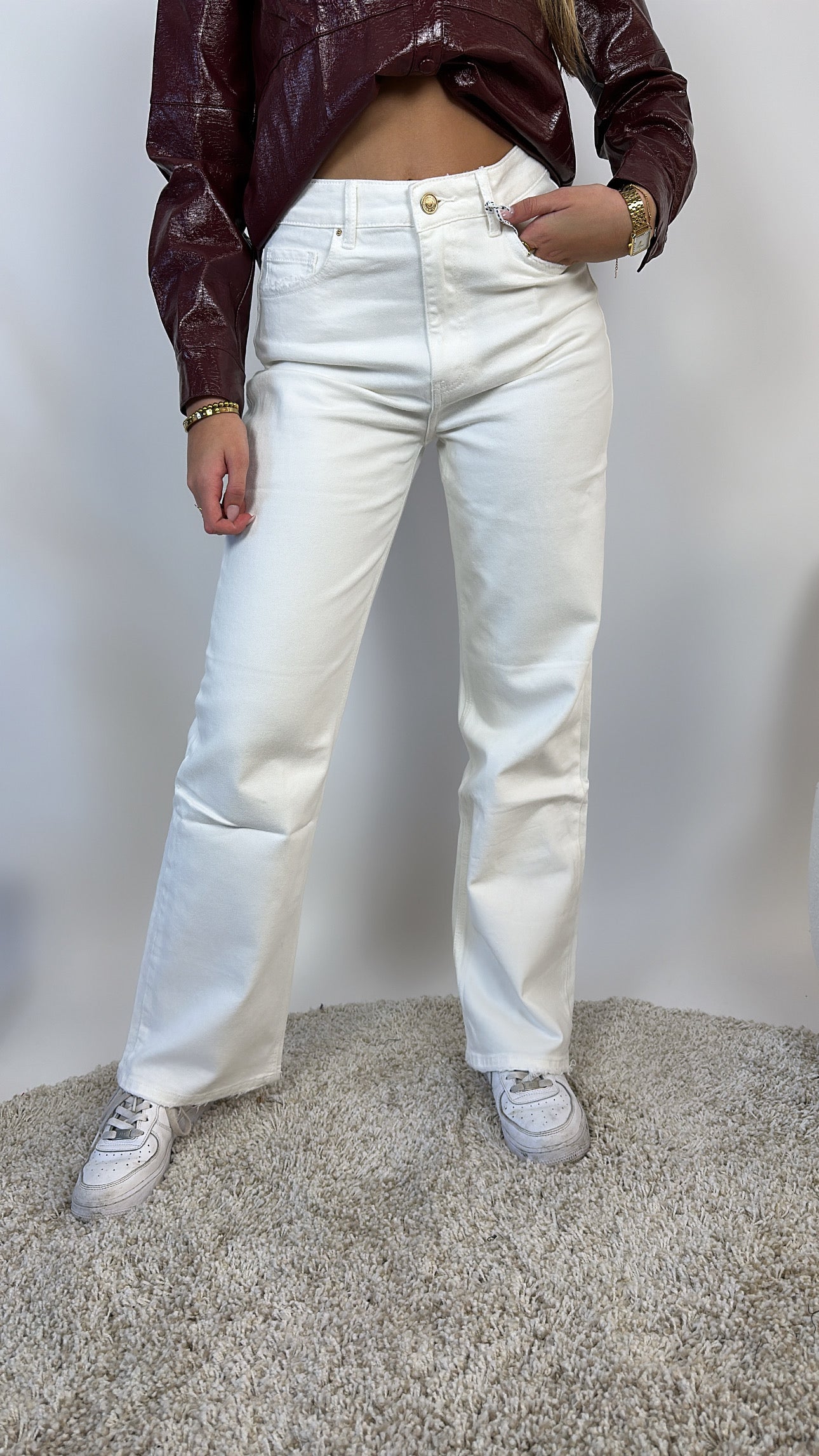 Meau wide leg jeans - wit