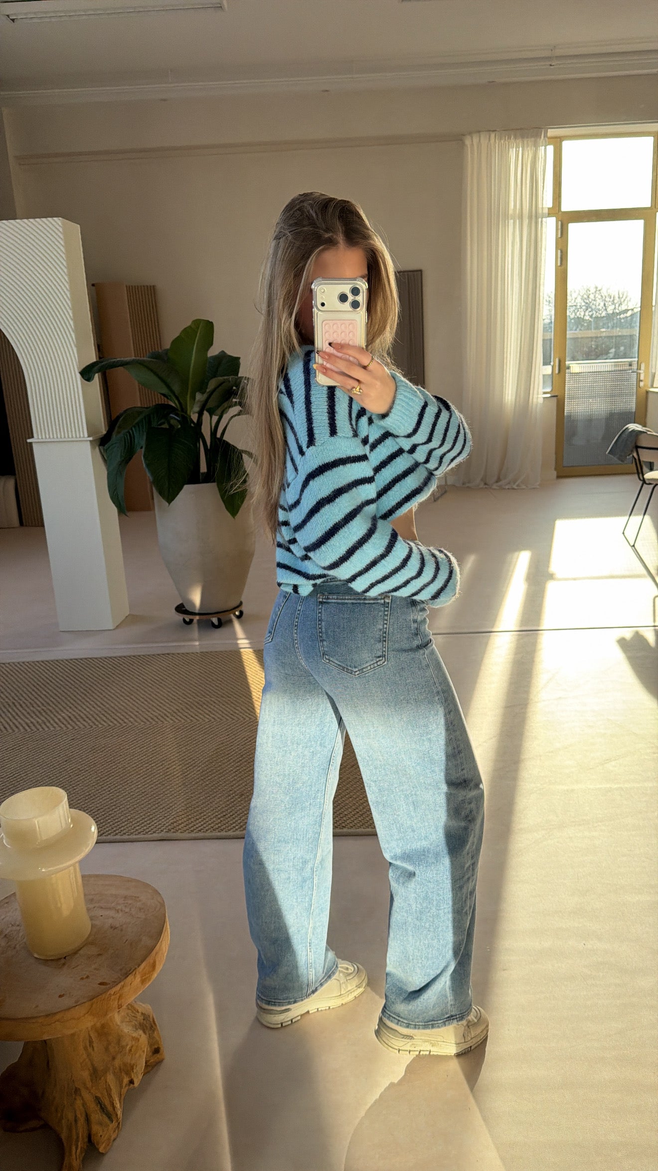 Essential denim wide leg