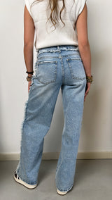Skye wide leg jeans - denim