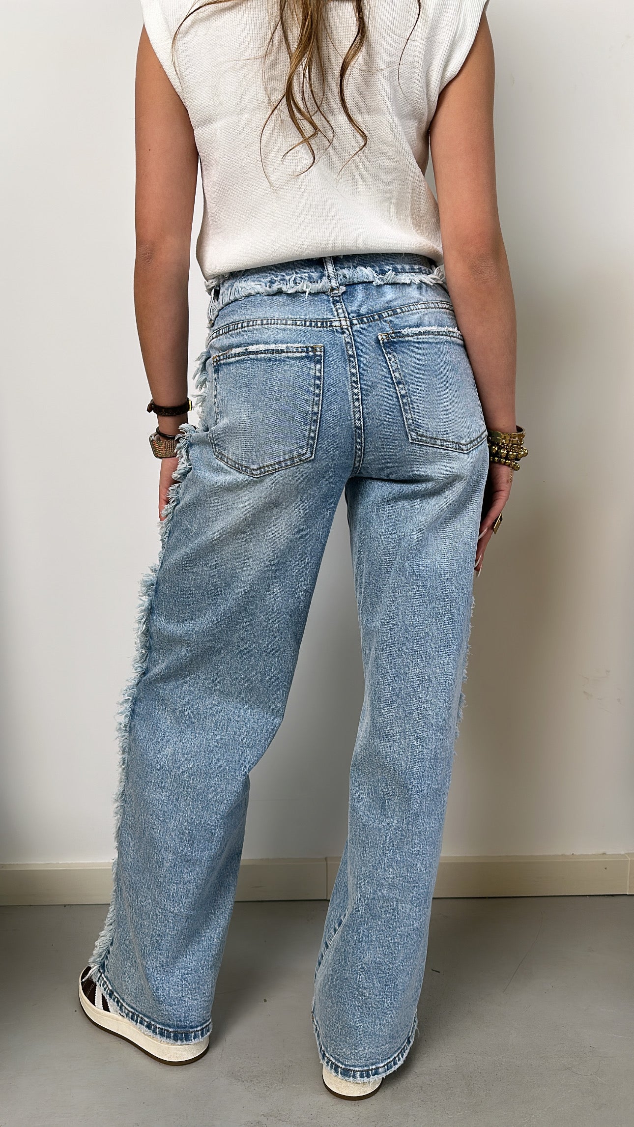 Skye wide leg jeans - denim