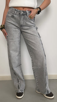 Lou Wide leg jeans - grey