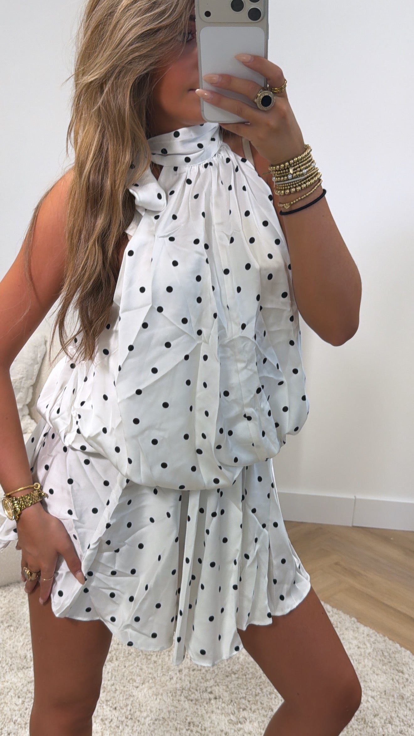 Noa Polka Satin Playsuit
