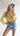 Gele Gehaakte Cropped Trui
