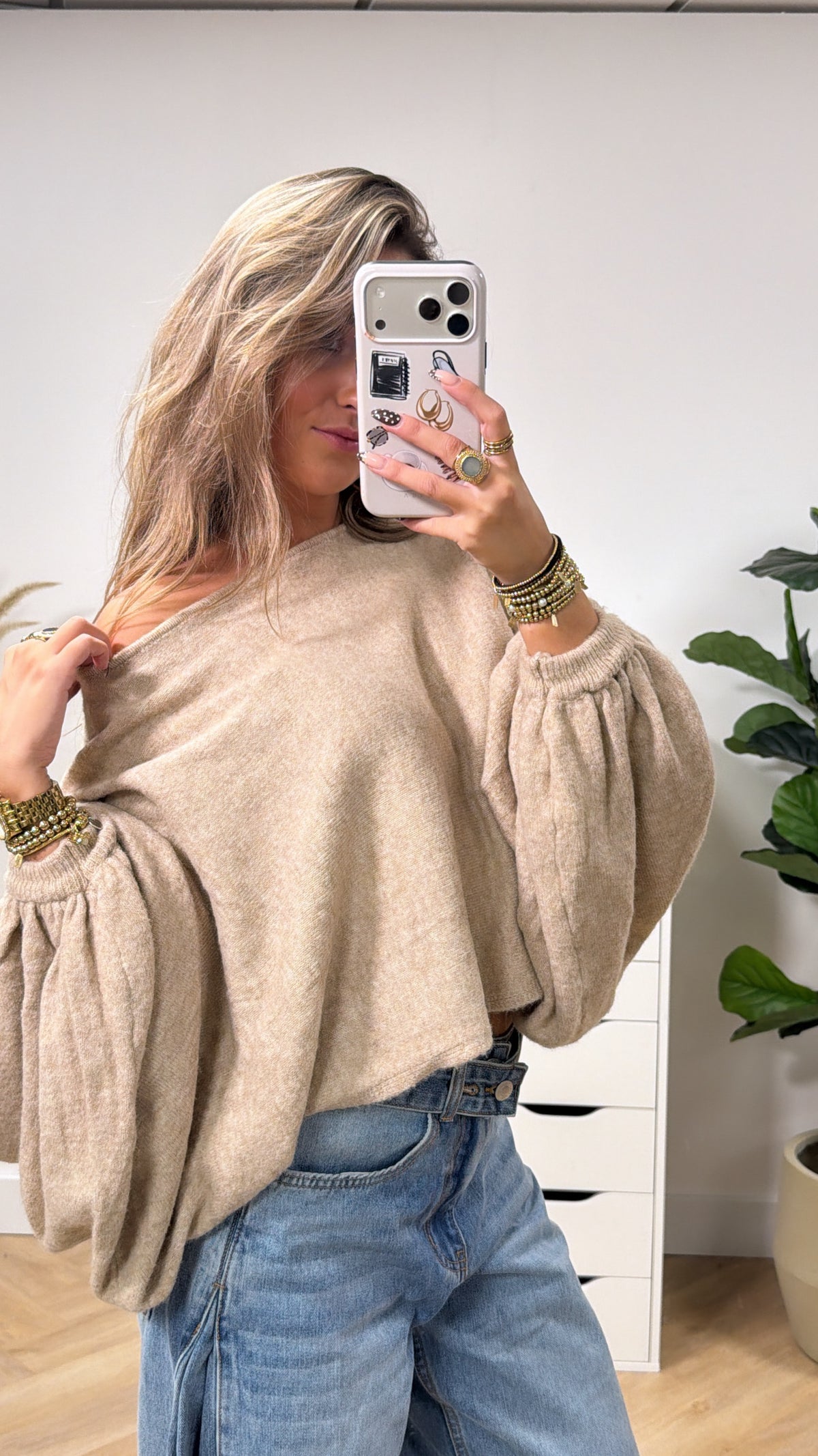 Statement Sleeve Soft Knit