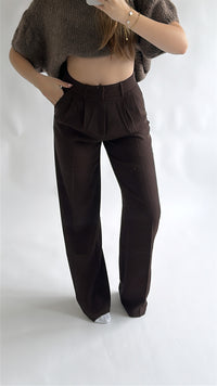 High Waist Wide Leg Pantalon