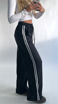 Wide leg track pants