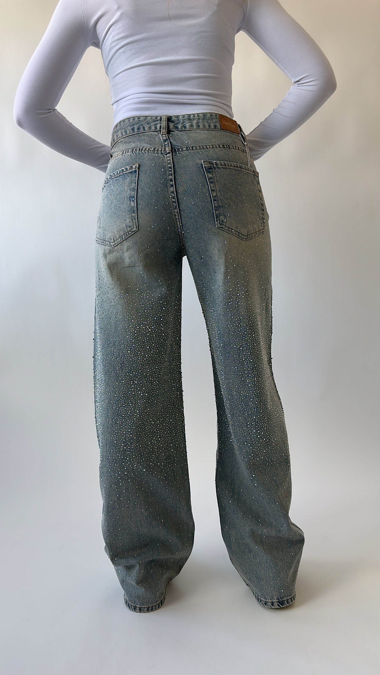 Glitter Wide Leg Jeans