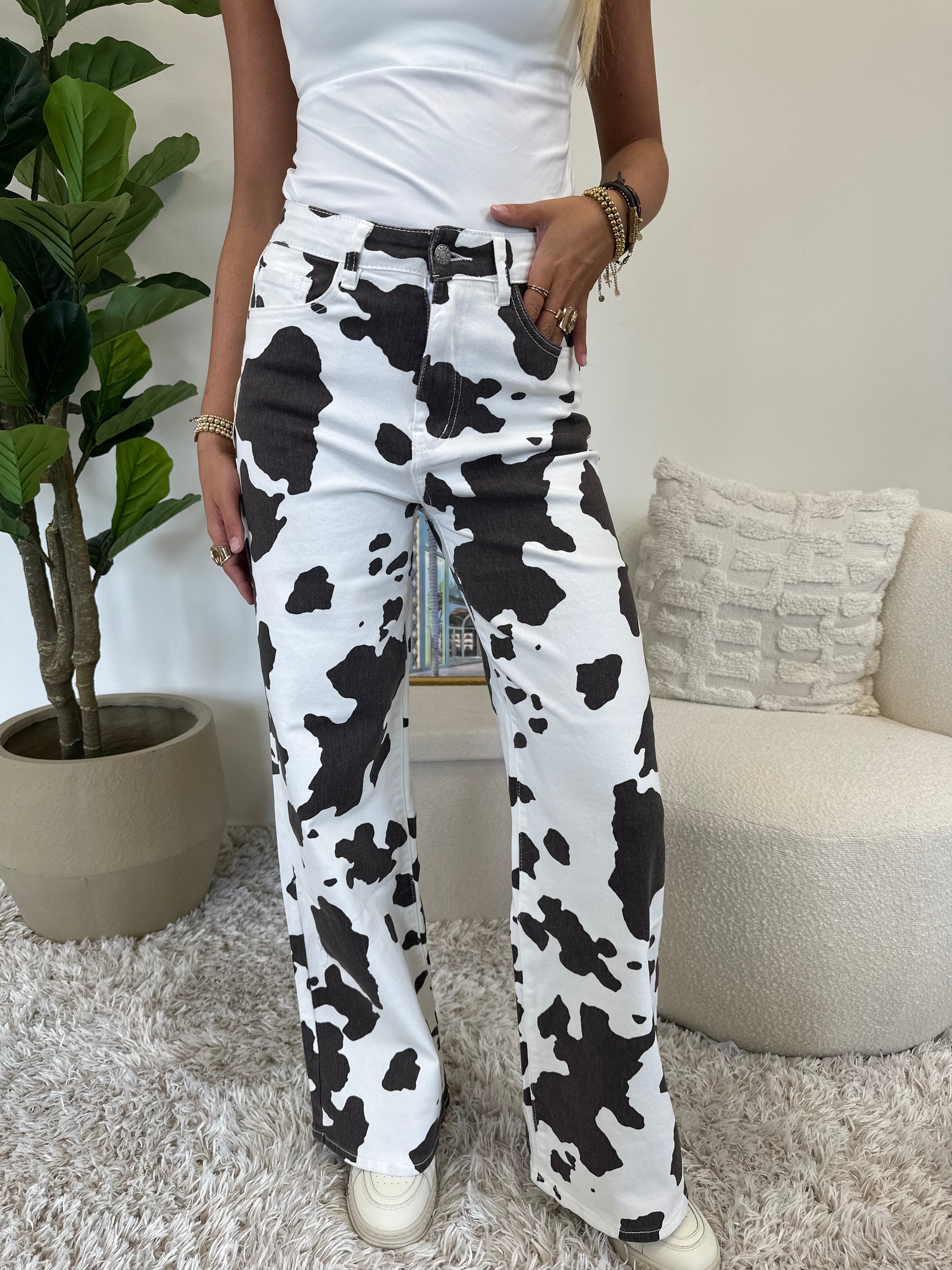 Cow Print Jeans “Moo’d Maker”