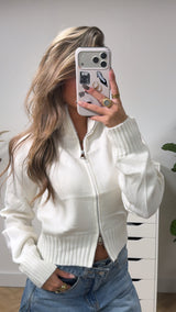 Double Zip Knit Cardigan