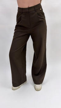 Wide pantalon bruin
