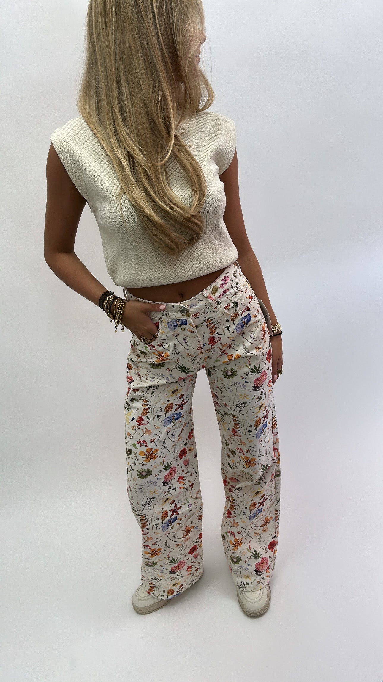 Floral Wide Leg Jeans