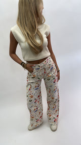 Floral Wide Leg Jeans