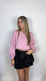 Mirte glitter ballon rokje - zwart
