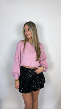 Mirte glitter ballon rokje - zwart