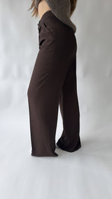 High Waist Wide Leg Pantalon