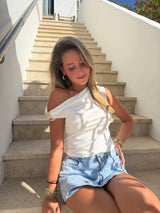 Golden One Shoulder Top