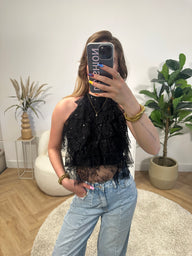 Livia Sparkle Lace Top