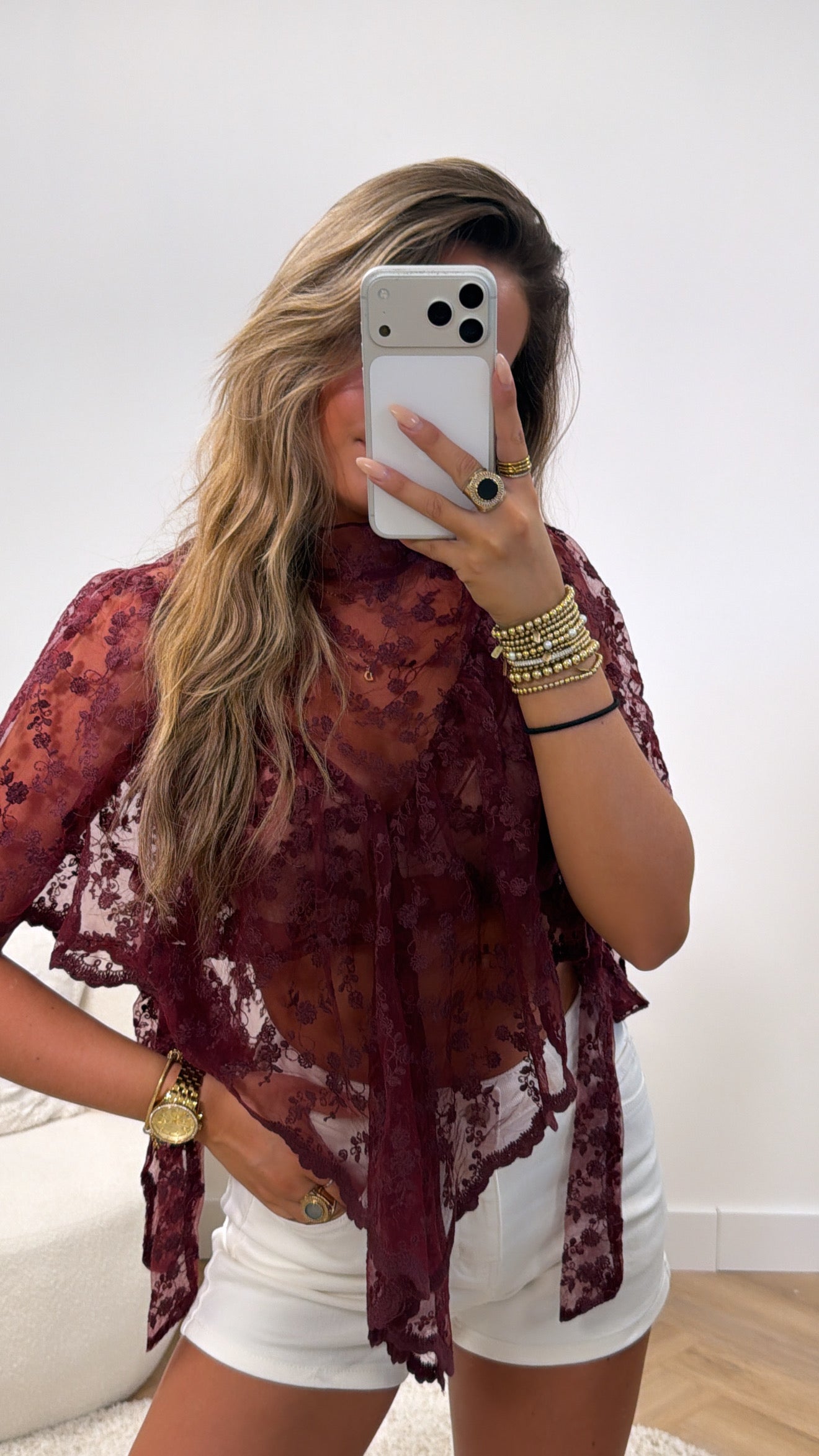 Fleur Lace Cape Top