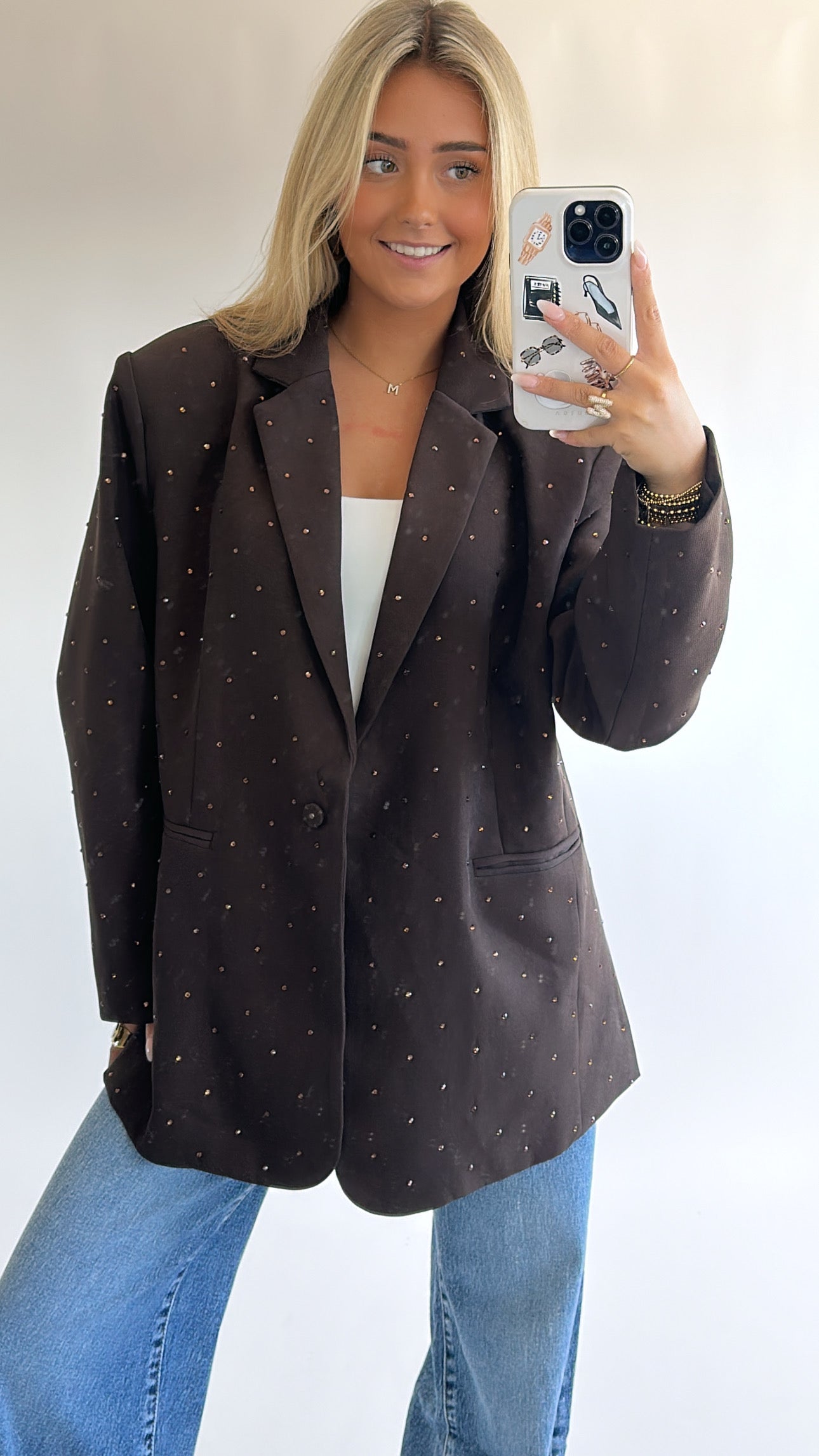 Studded Brown Blazer