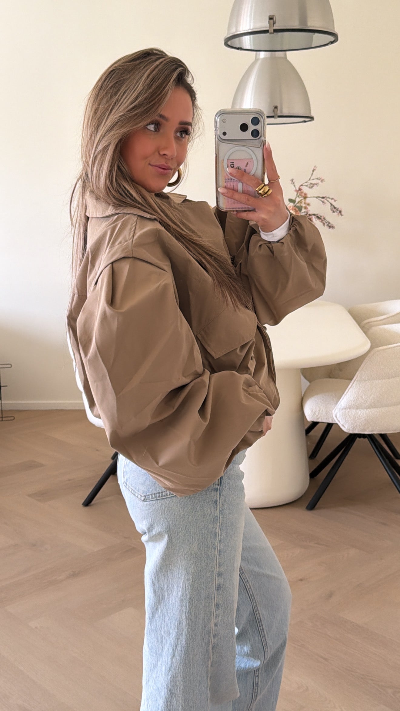 Milly Cropped trenchcoat