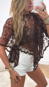 Fleur Lace Cape Top