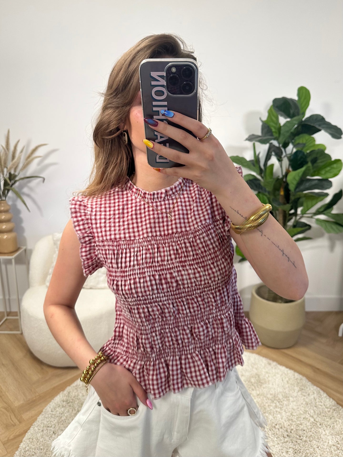 Fleur Gingham Top
