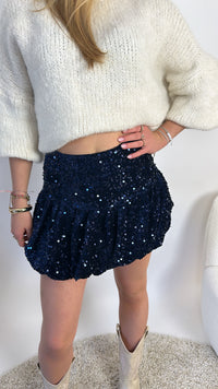 Mirte glitter ballon rokje - navy