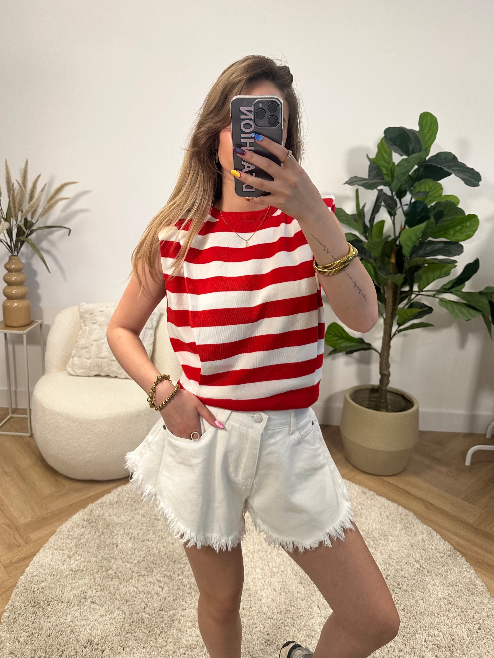 Lotte Shoulder Pad Top