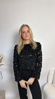 Miel Veren top - zwart
