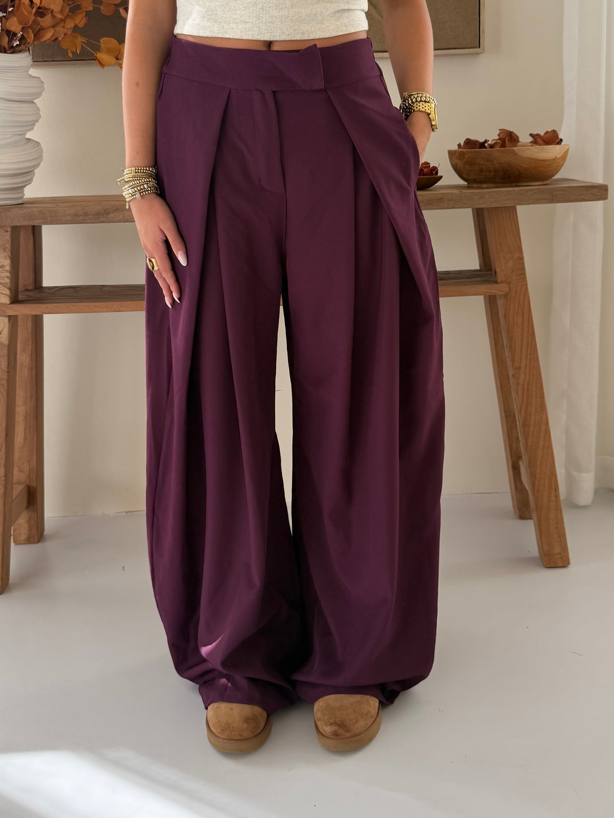 Luna flow Bordeaux pantalon