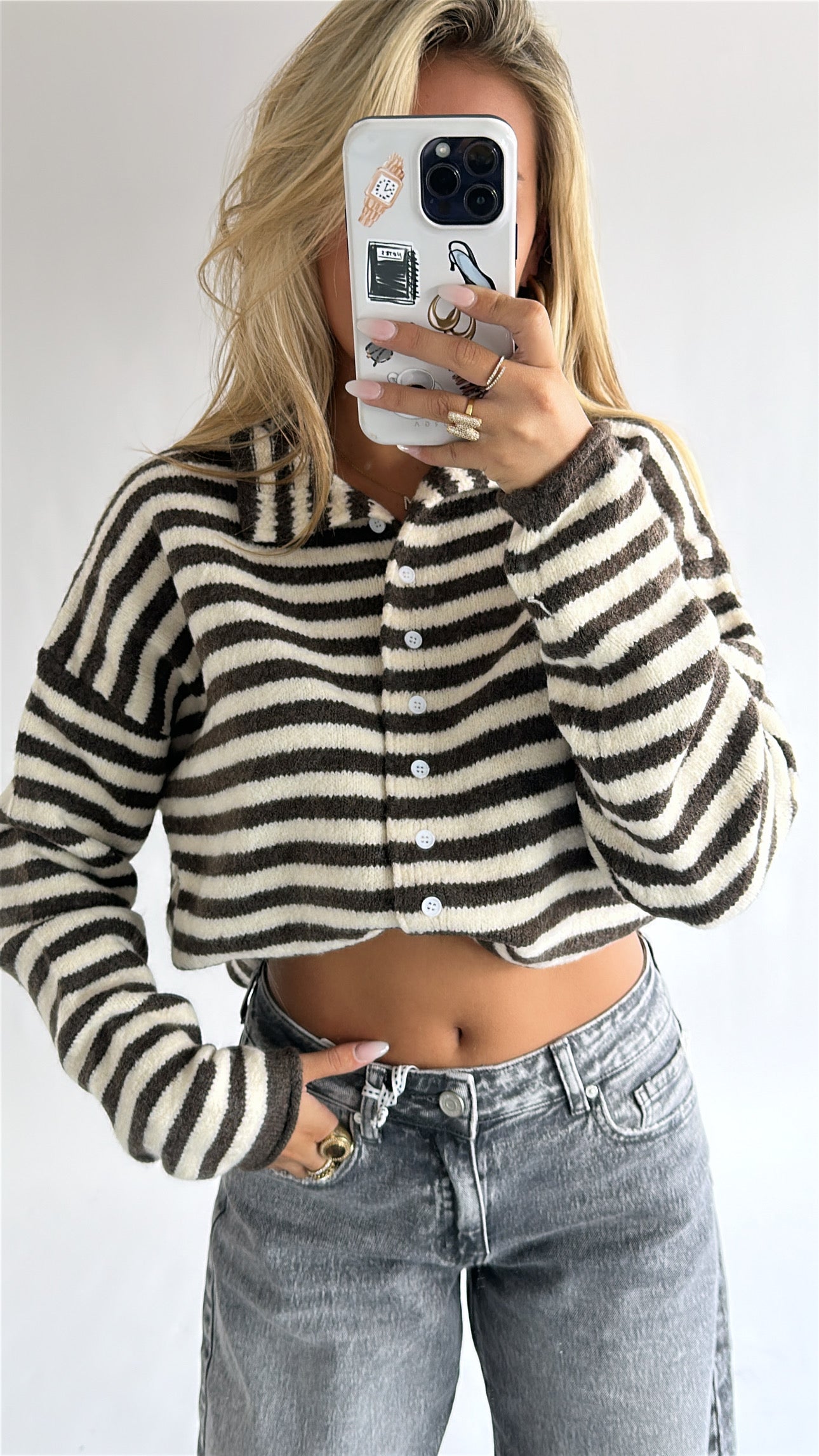 Striped Cozy Cardigan ( pre order 9 september )