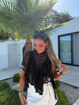 Elara Lace Sheer Top