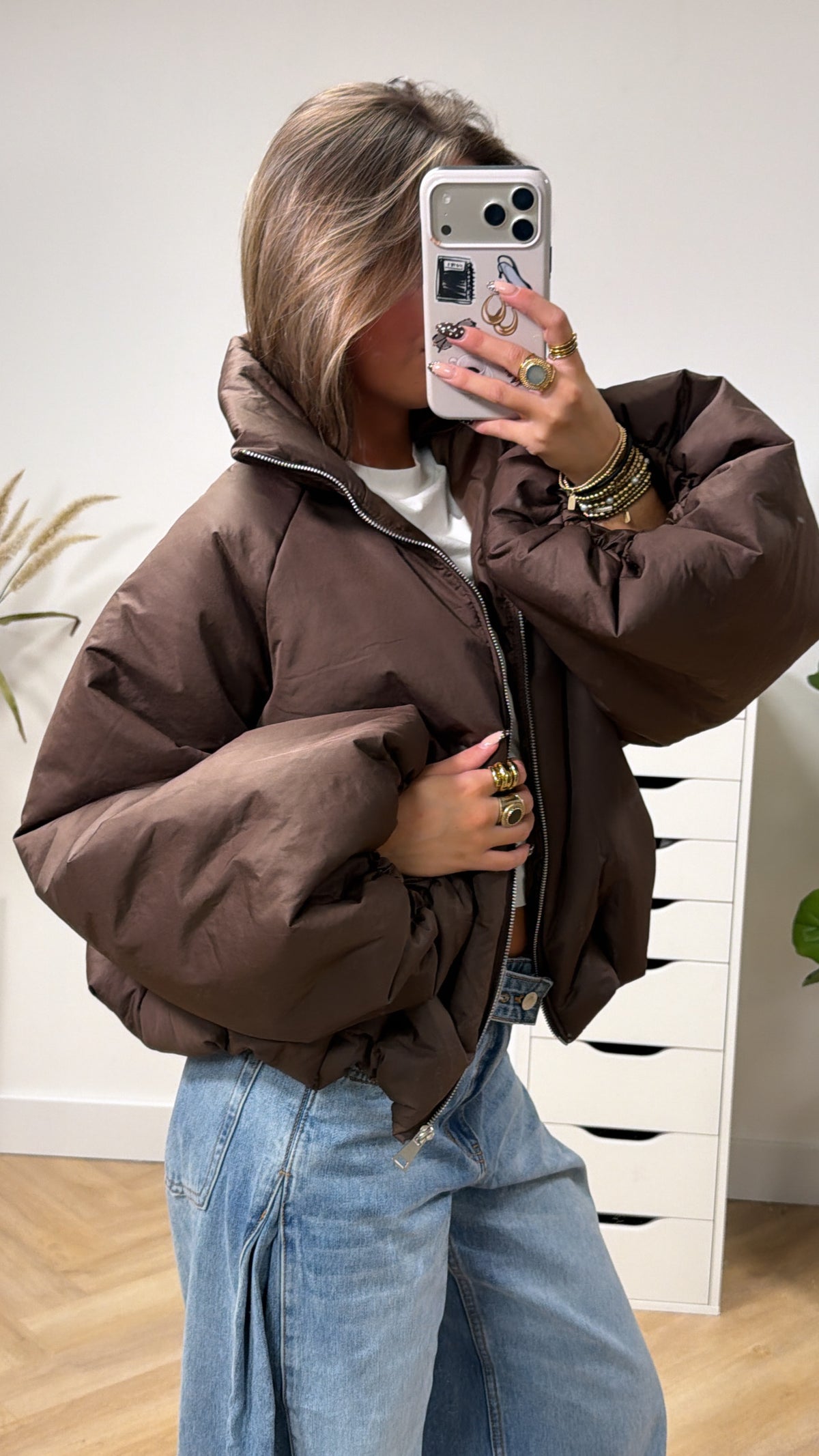 Chocolate Cloud Puffer Jacket