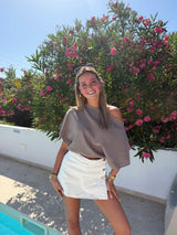 One Shoulder Knit Top