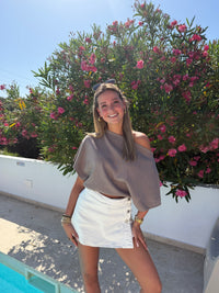 One Shoulder Knit Top