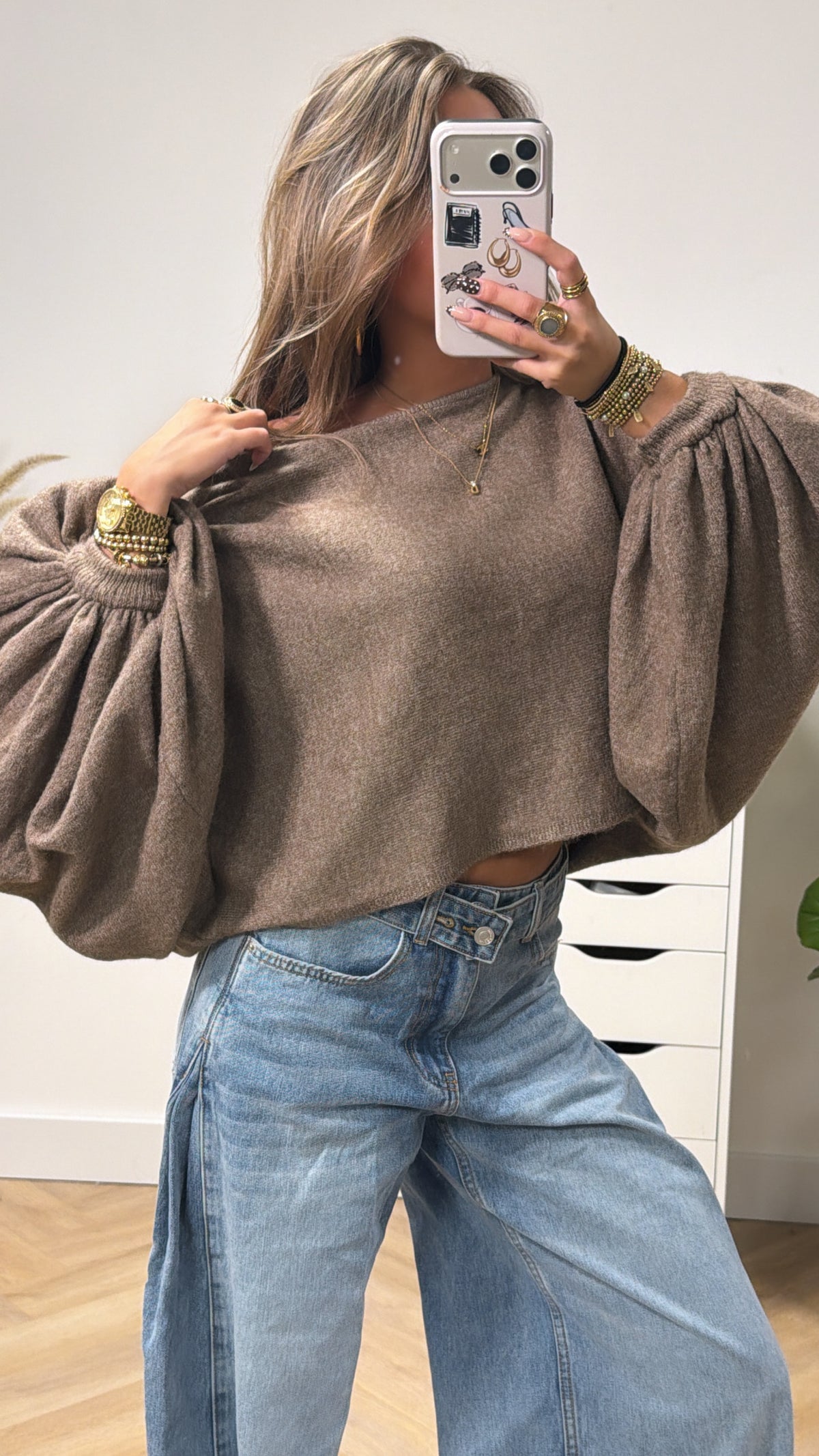 Statement Sleeve Soft Knit
