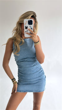 Denim Bodycon Mini Jurk