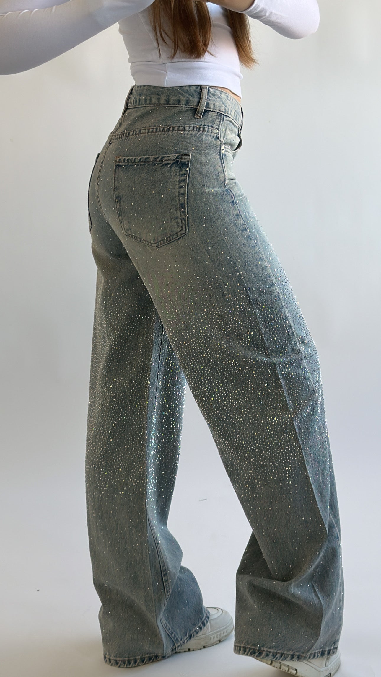 Glitter Wide Leg Jeans