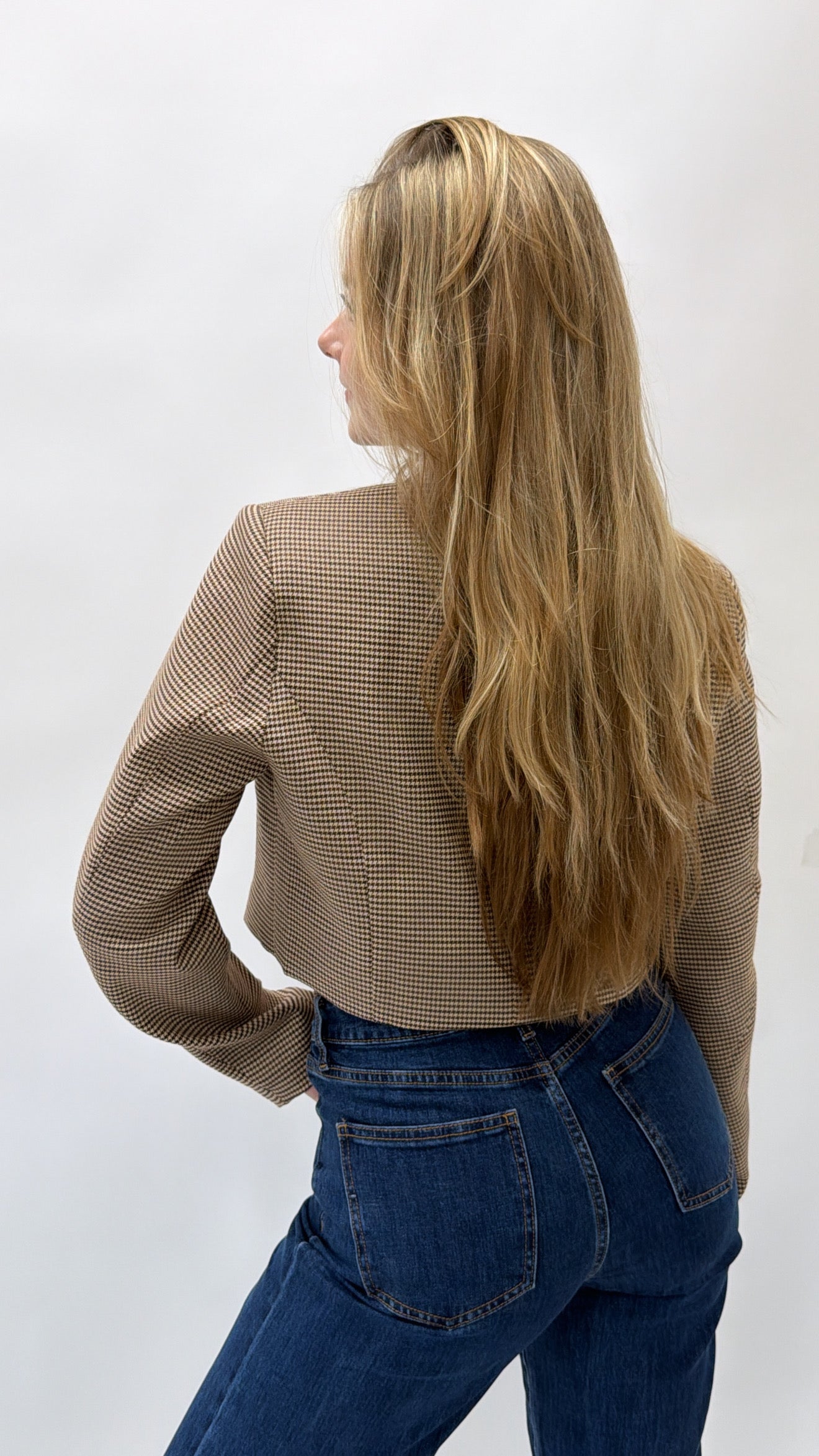 Check Me Out Crop Blazer